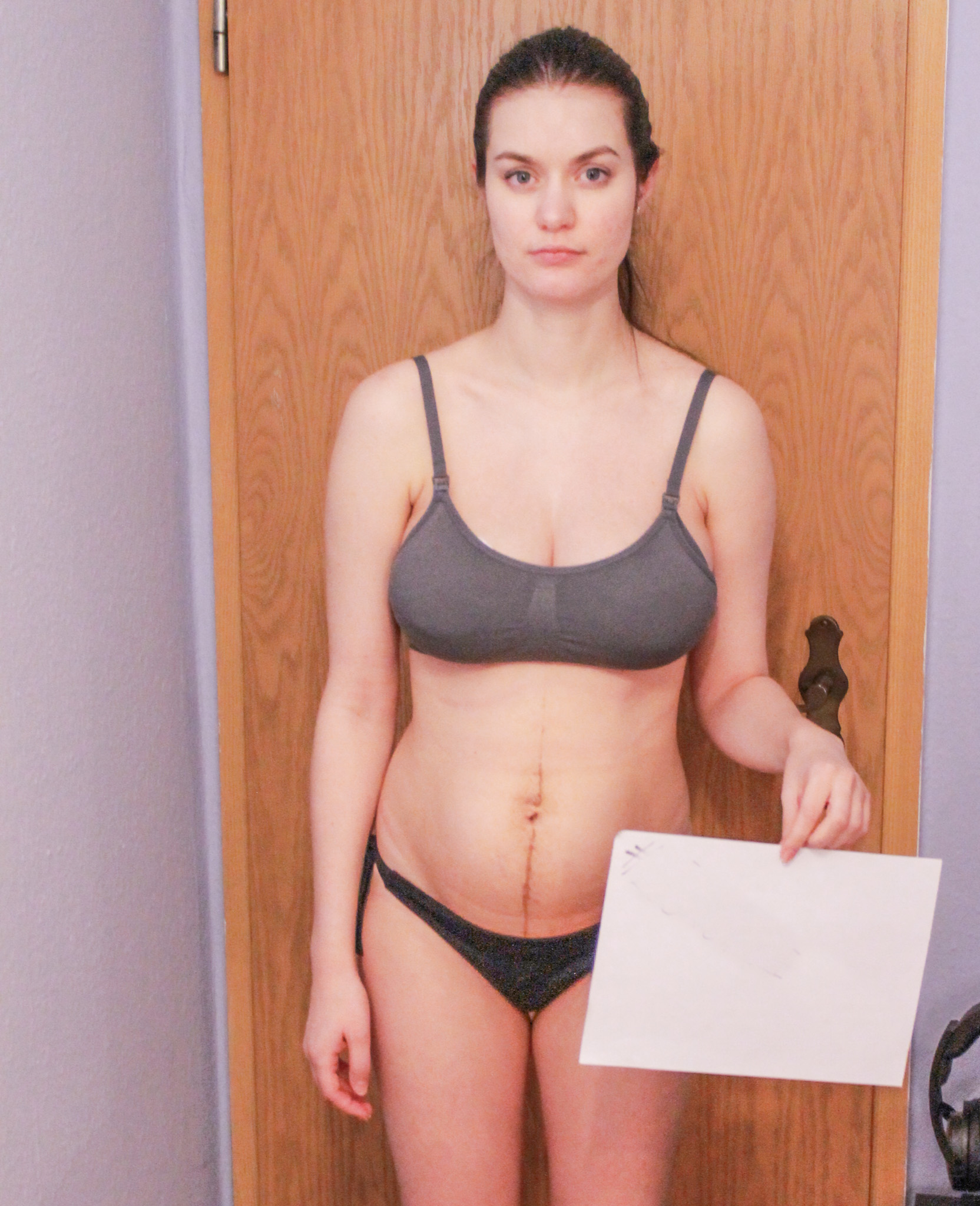 Elena Biedert at two months postpartum